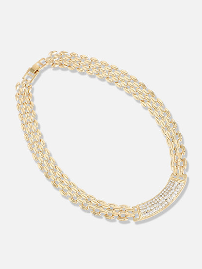 Silver Plated Designer Stone Party Necklace