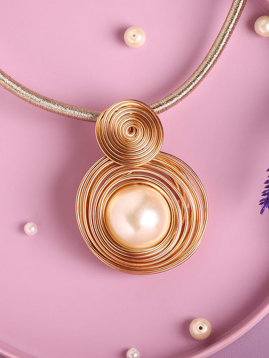 Gold Plated Designer Party Necklace