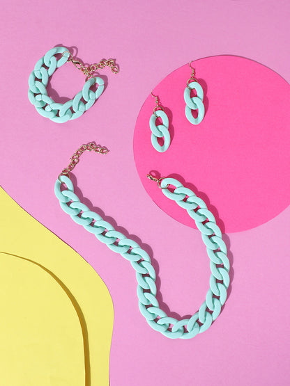 Trendy Designer Casual Necklace and Earring Set