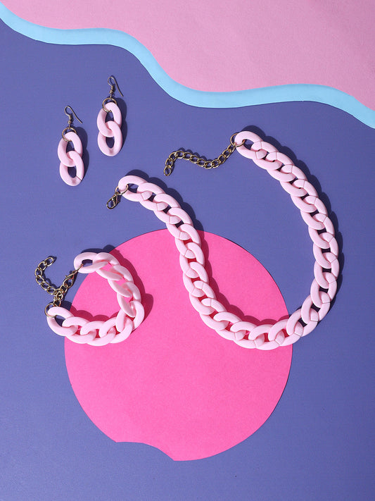 Trendy Designer Casual Necklace and Earring Set