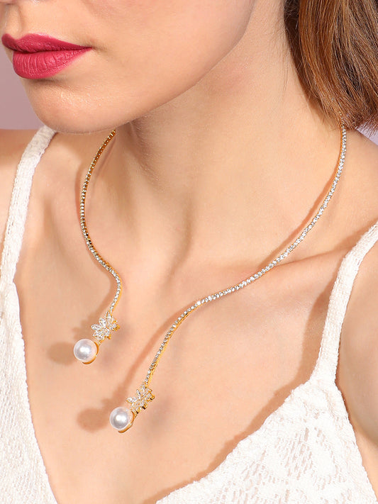 Silver Plated Pearls Casual Necklace