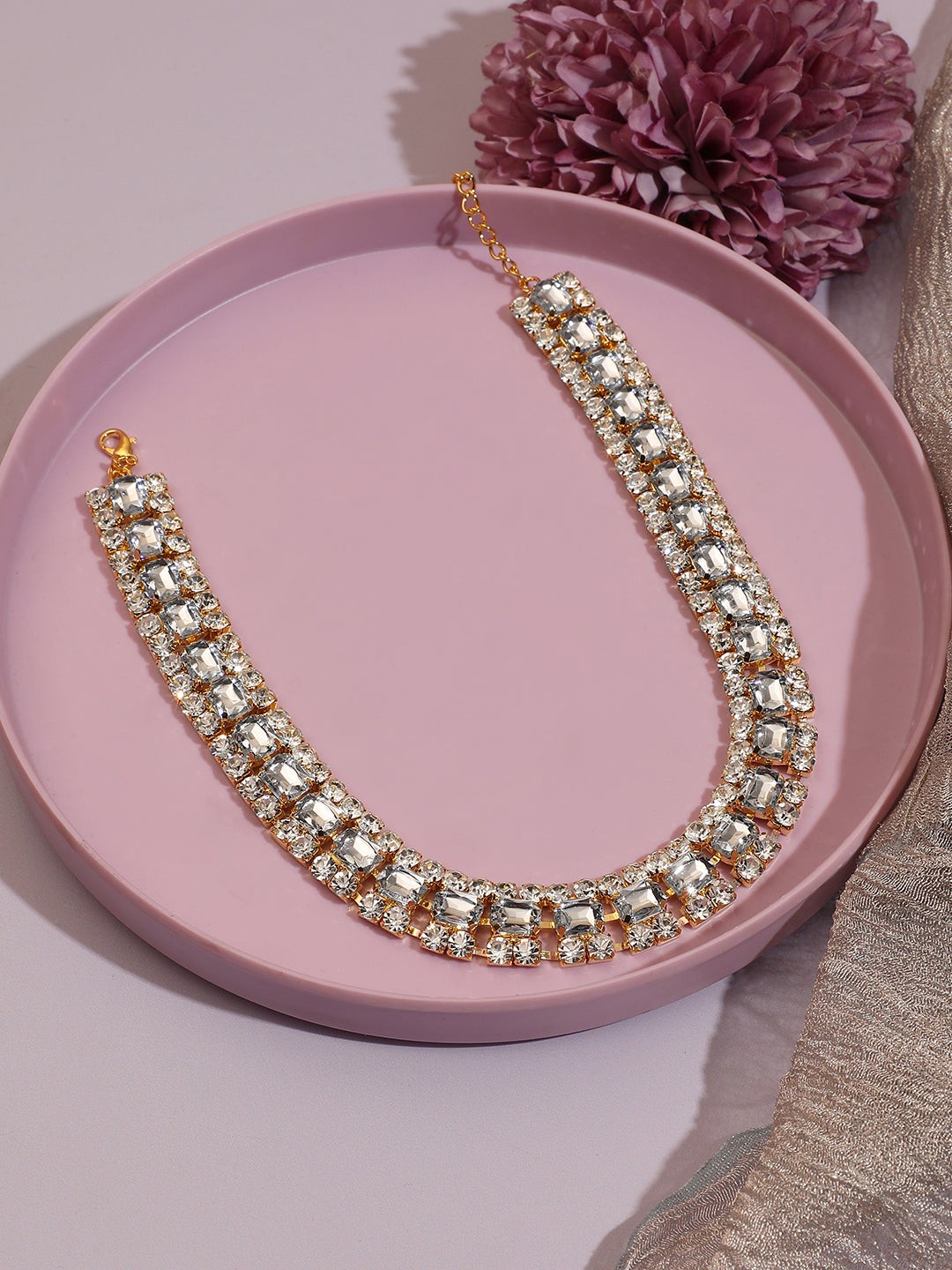 Silver Plated Designer Party Necklace
