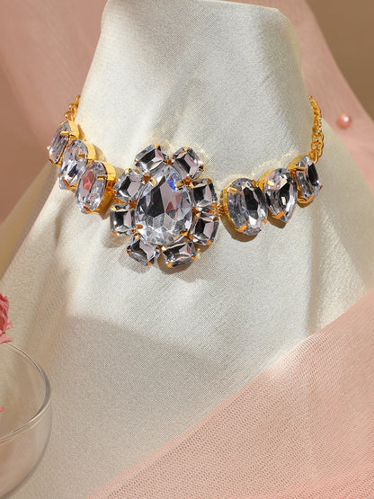Silver Plated Designer Stone Party Necklace