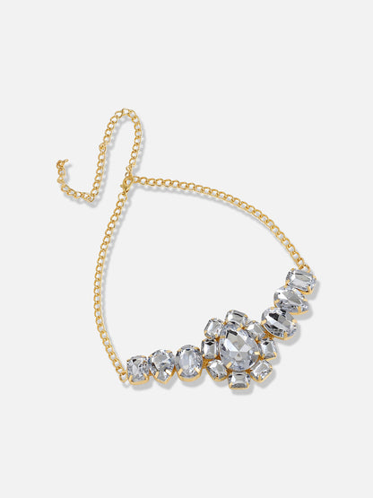 Silver Plated Designer Stone Party Necklace