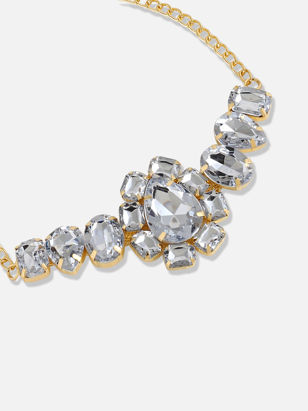 Silver Plated Designer Stone Party Necklace
