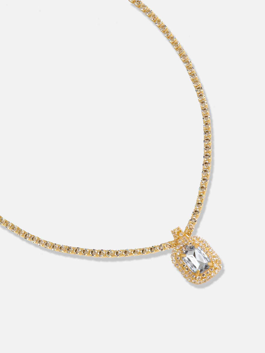 Gold Plated Designer Stone Casual Necklace