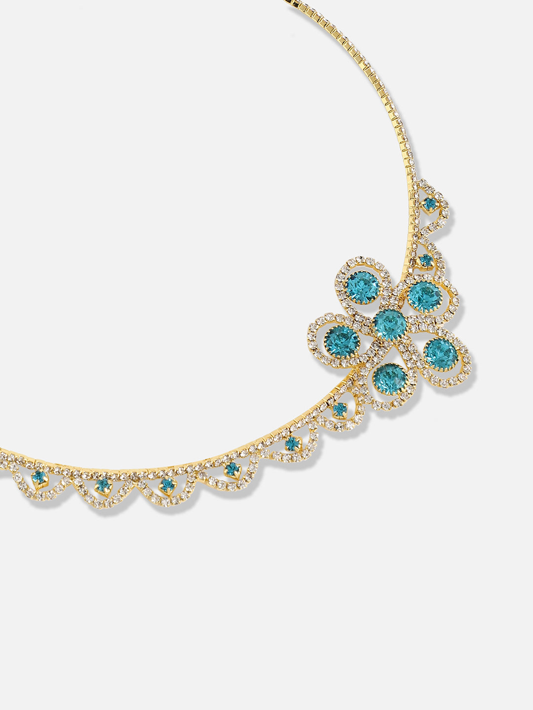 Silver Plated Designer Stone Party Necklace and Earring Set