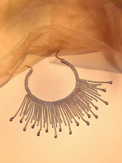 Silver Plated Designer Party Necklace