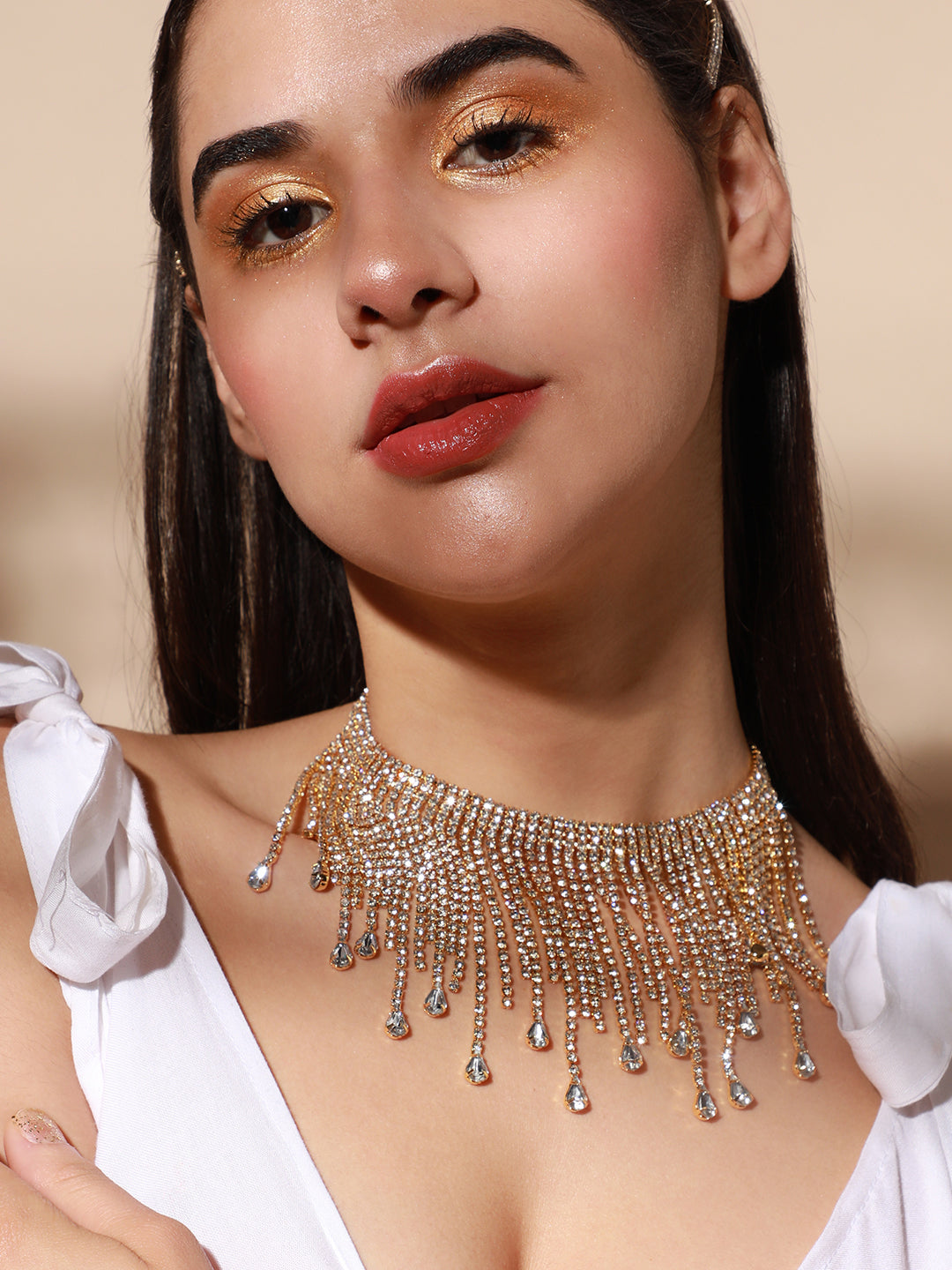 Silver Plated Designer Party Necklace