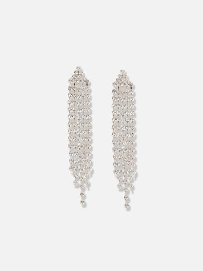 Silver Plated Designer Party Necklace and Earring Set