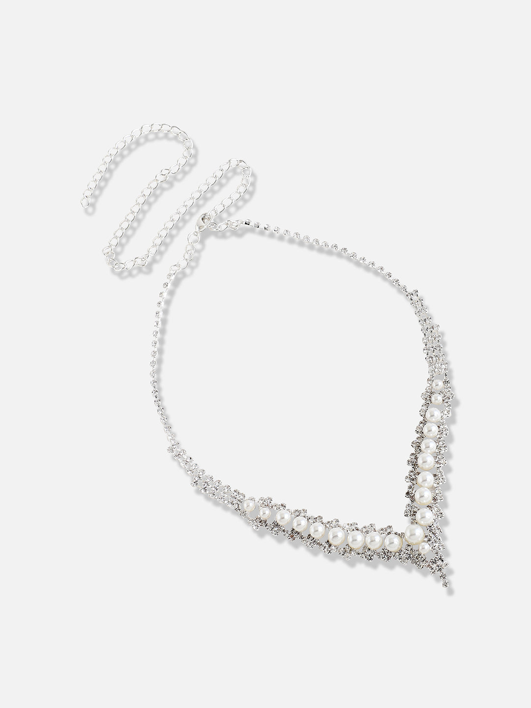 Silver Plated Designer Party Necklace and Earring Set