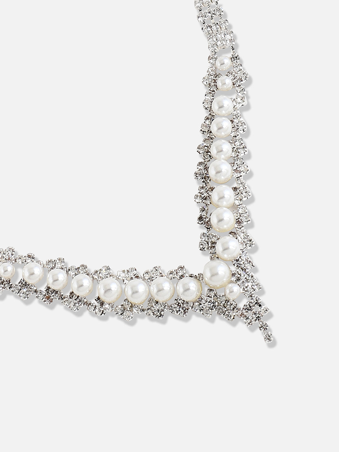 Silver Plated Designer Party Necklace and Earring Set