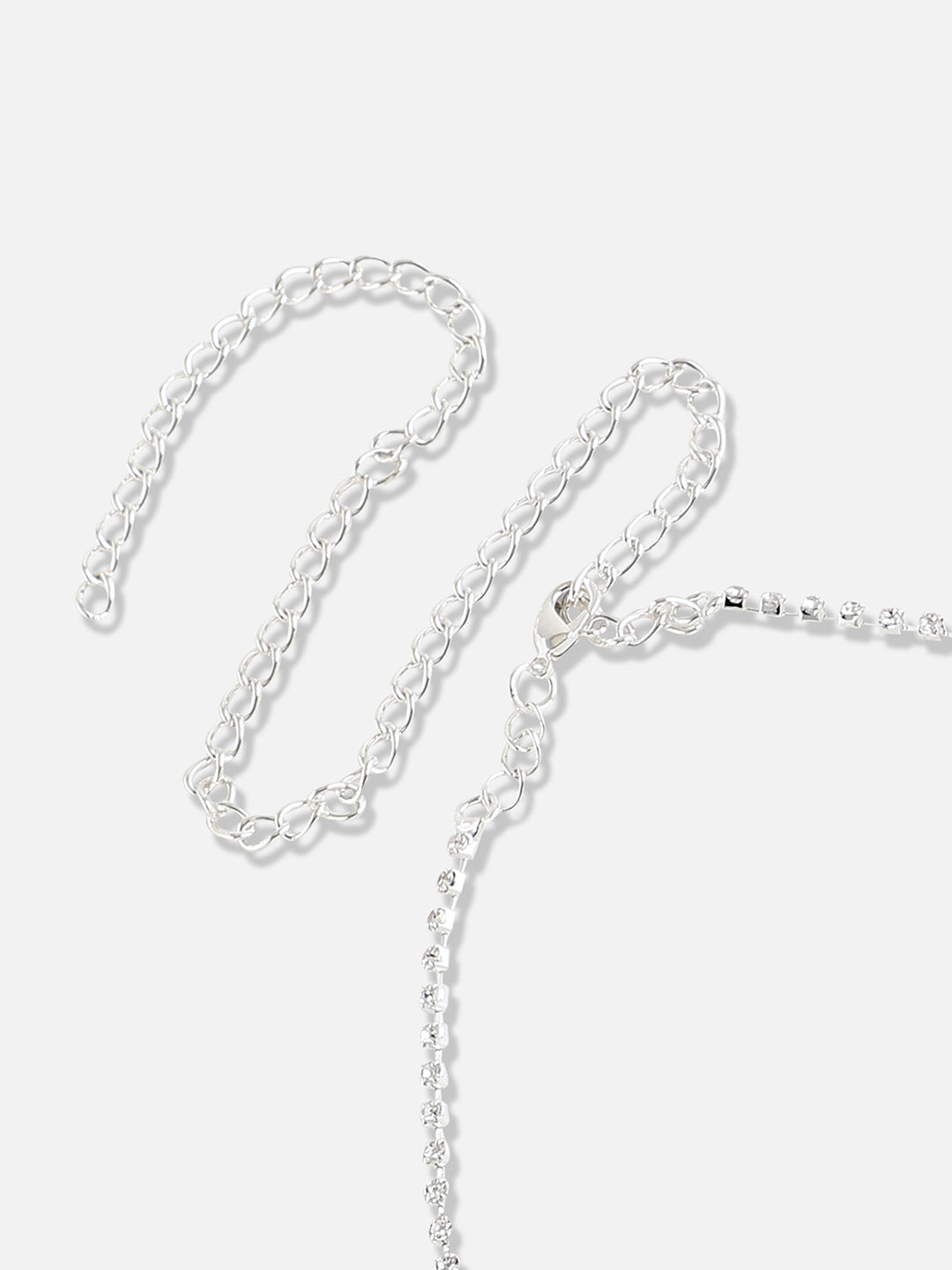 Silver Plated Designer Party Necklace and Earring Set