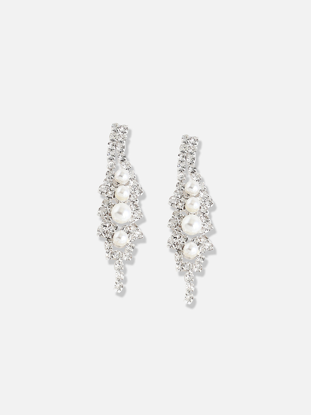 Silver Plated Designer Party Necklace and Earring Set