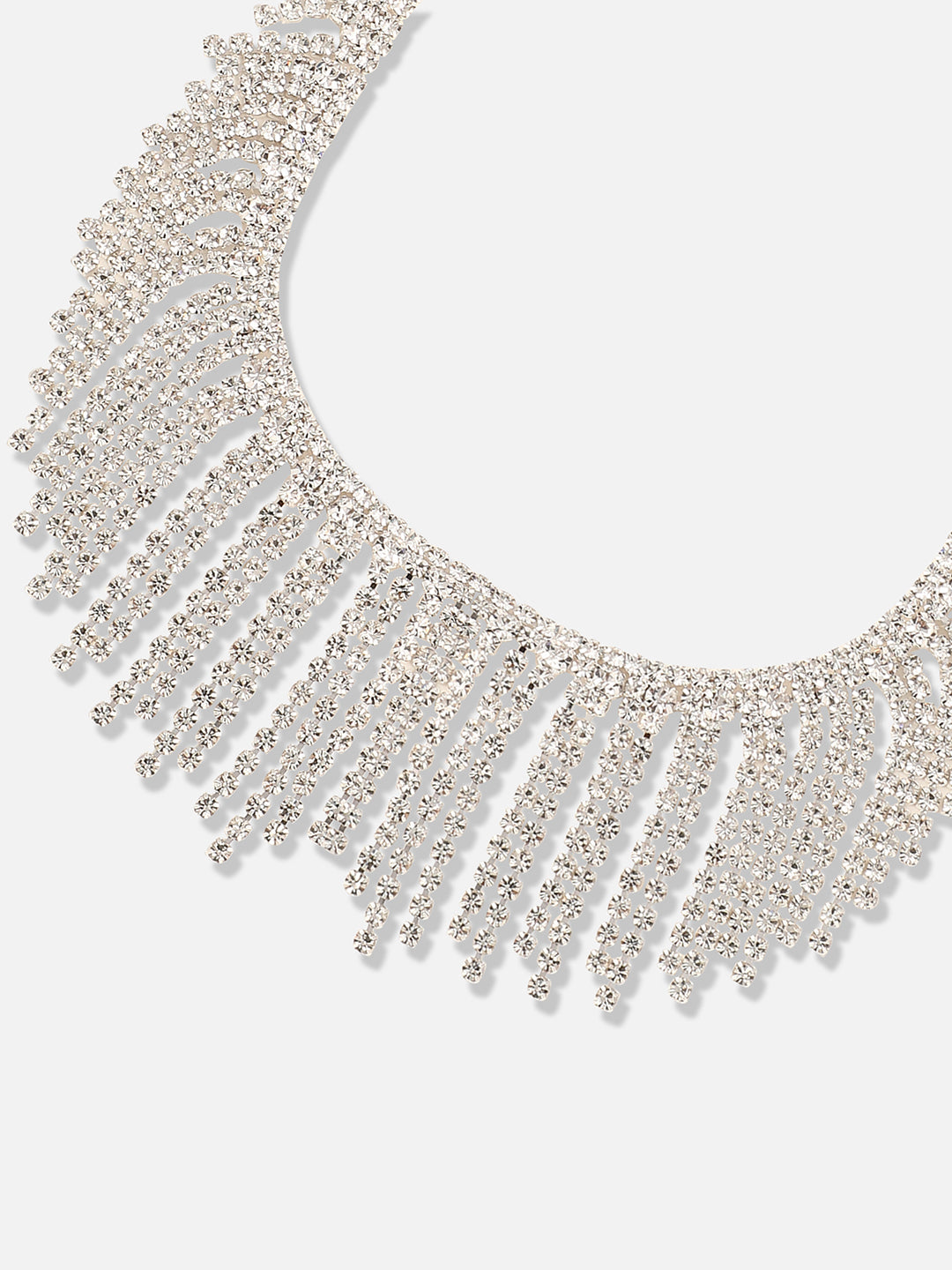 Silver Plated Designer Party Necklace and Earring Set
