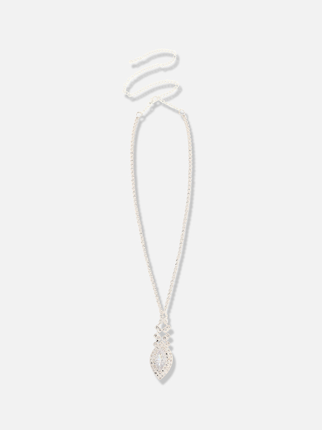 Silver Plated Designer Party Necklace and Earring Set