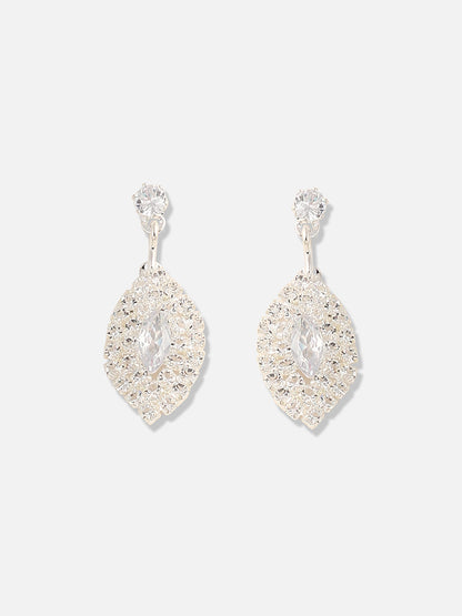 Silver Plated Designer Party Necklace and Earring Set