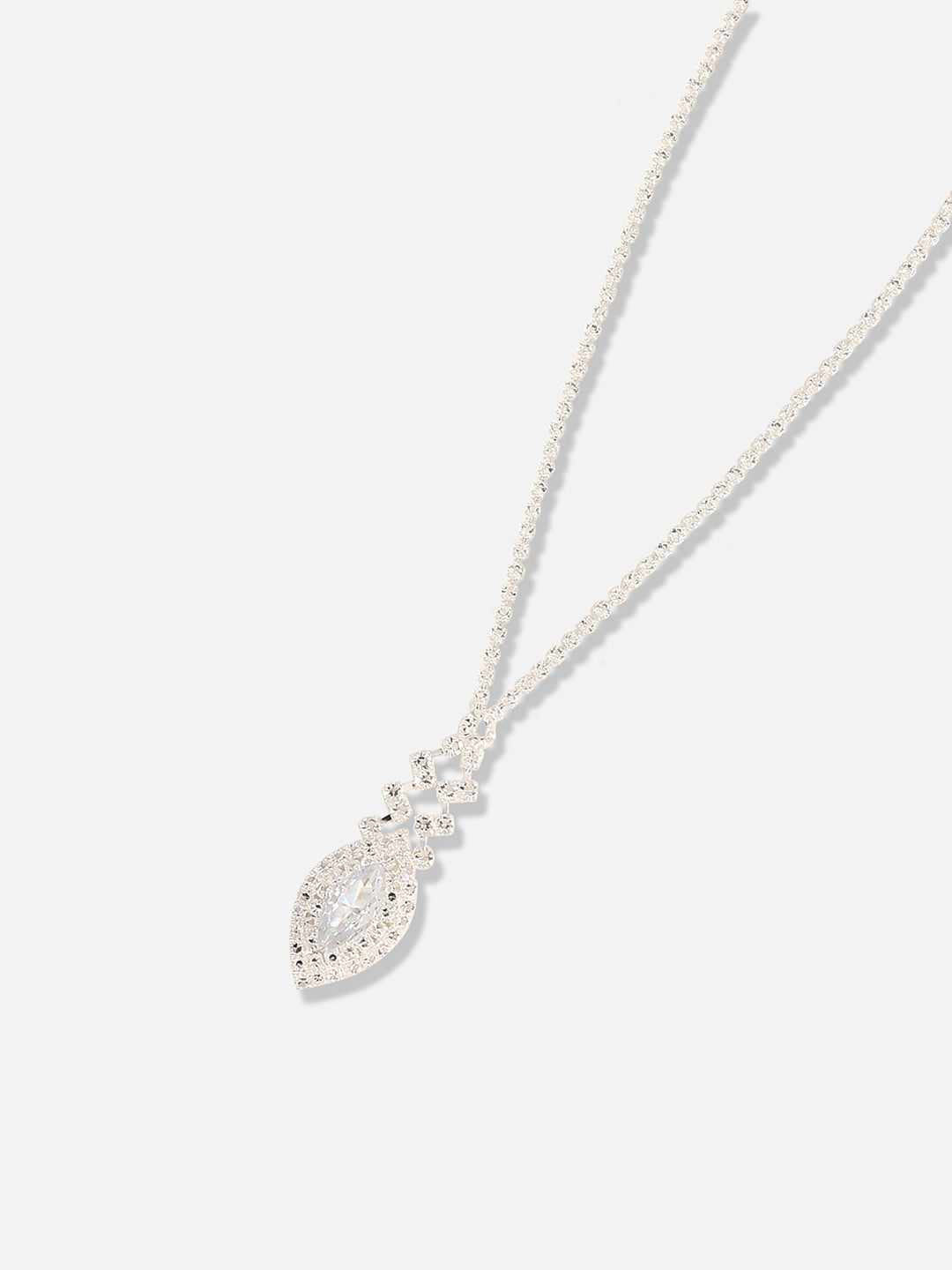Silver Plated Designer Party Necklace and Earring Set