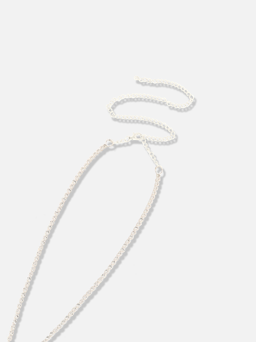 Silver Plated Designer Party Necklace and Earring Set
