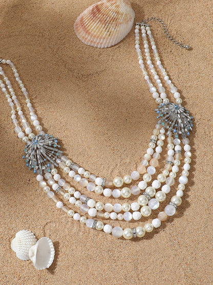 Multi Strand Pearl Necklace