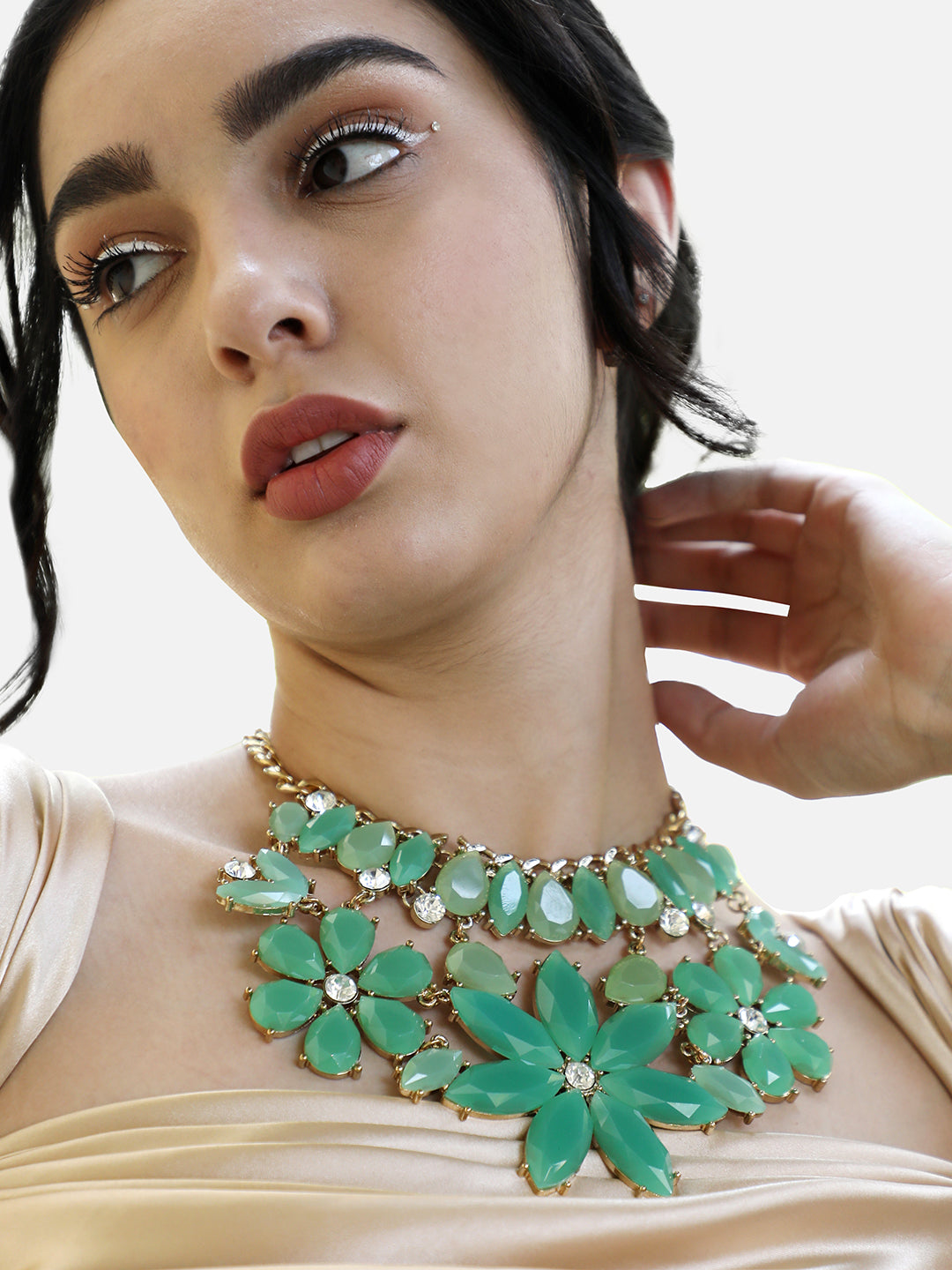 Jade Floral Necklace