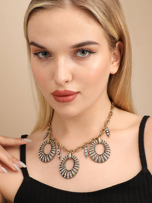 Textured Ring Necklace