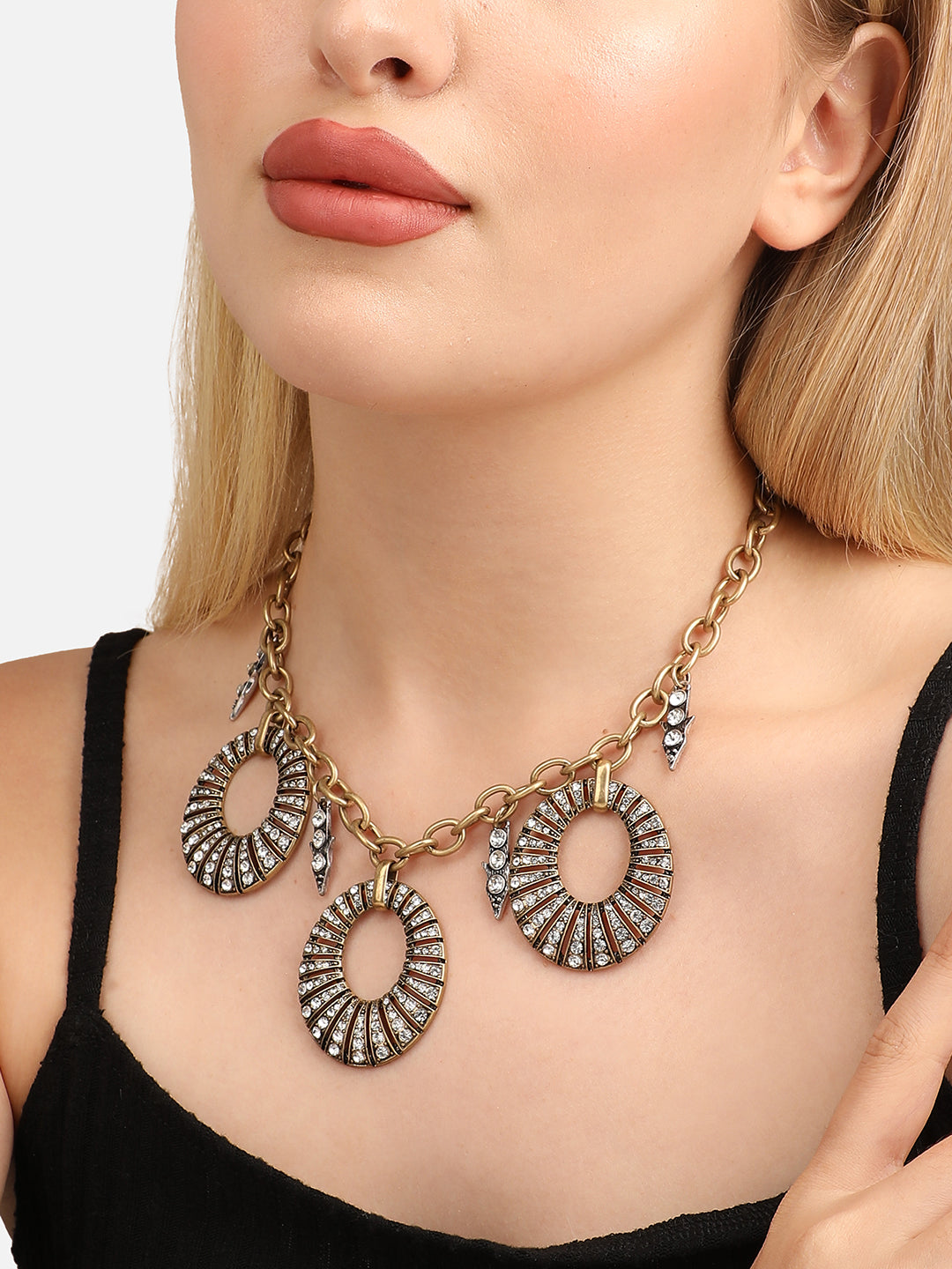 Textured Ring Necklace