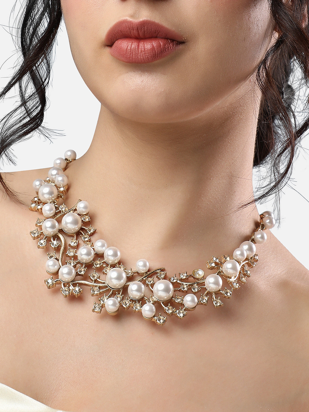 Clustered Pearl Necklace