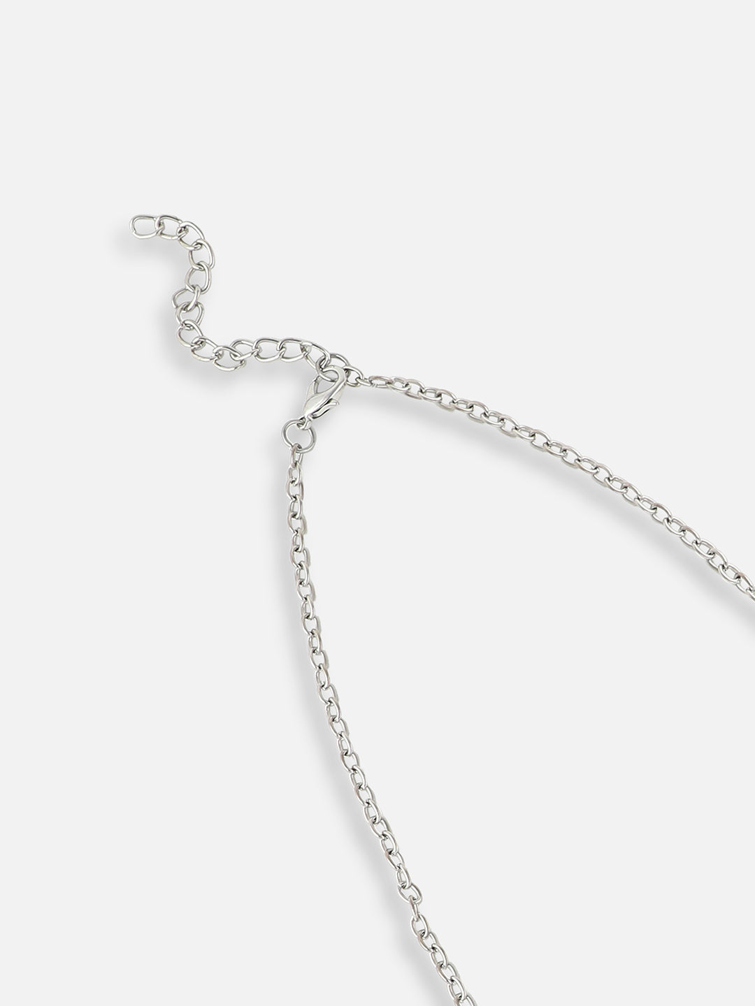 SILVER PLATED PARTY DESIGNER STONE STATEMENT NECKLACE FOR WOMEN