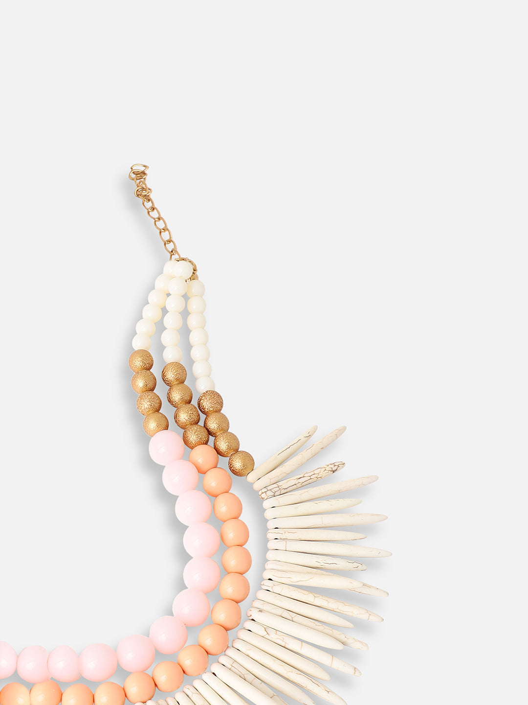 GOLD PLATED PARTY DESIGNER STONE STATEMENT NECKLACE FOR WOMEN
