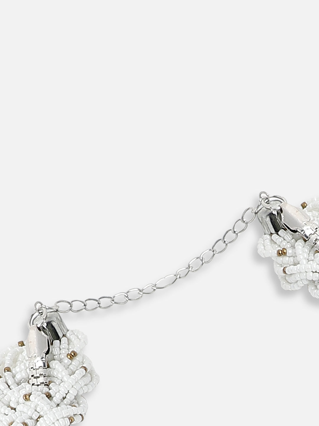 SILVER PLATED PARTY DESIGNER STONE STATEMENT NECKLACE FOR WOMEN