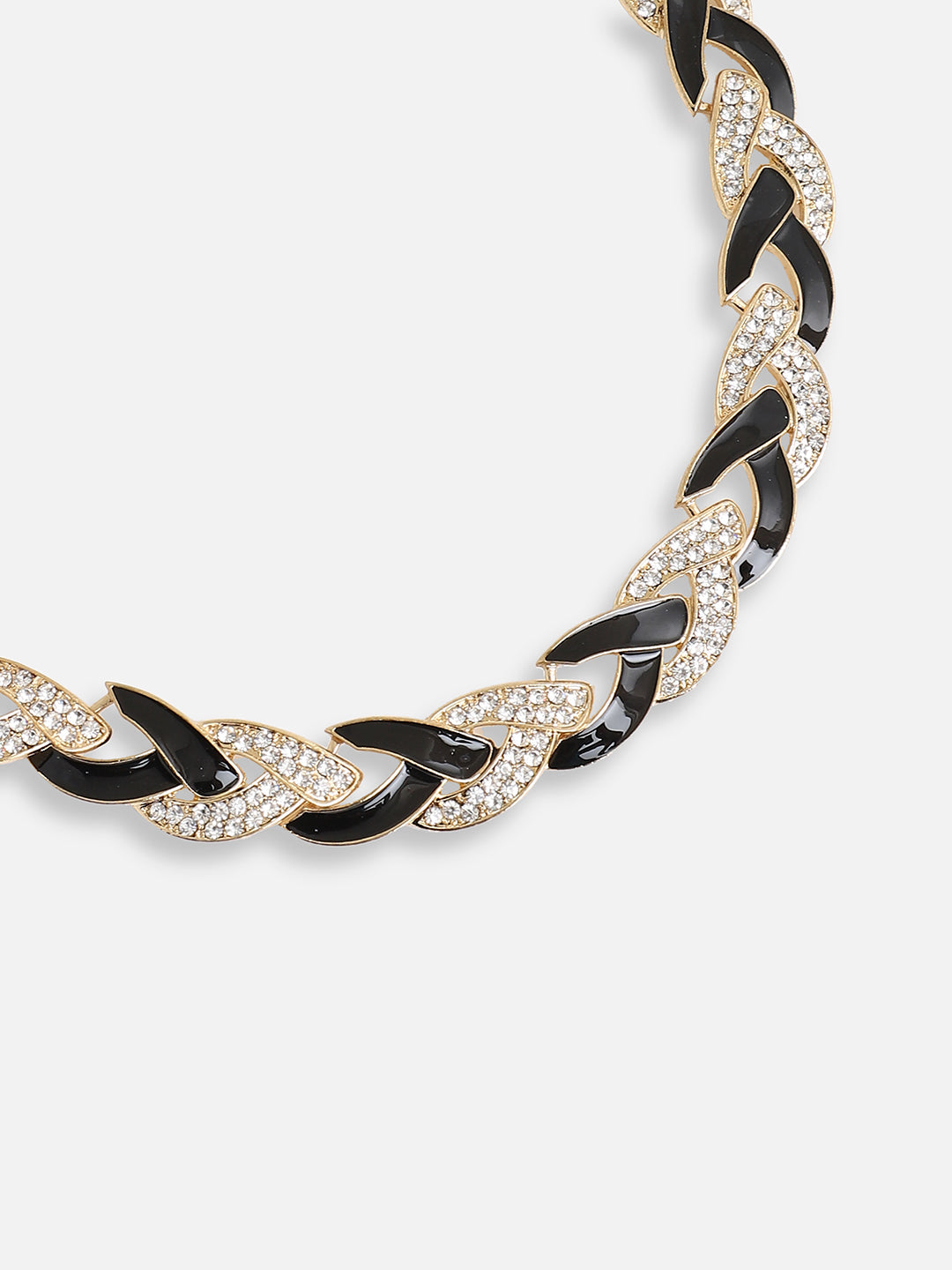 GOLD PLATED PARTY DESIGNER STONE STATEMENT NECKLACE FOR WOMEN