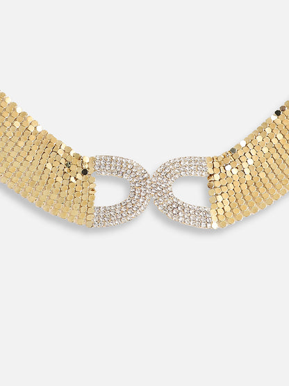 Gold Plated Party Designer Stone Choker Necklace For Women