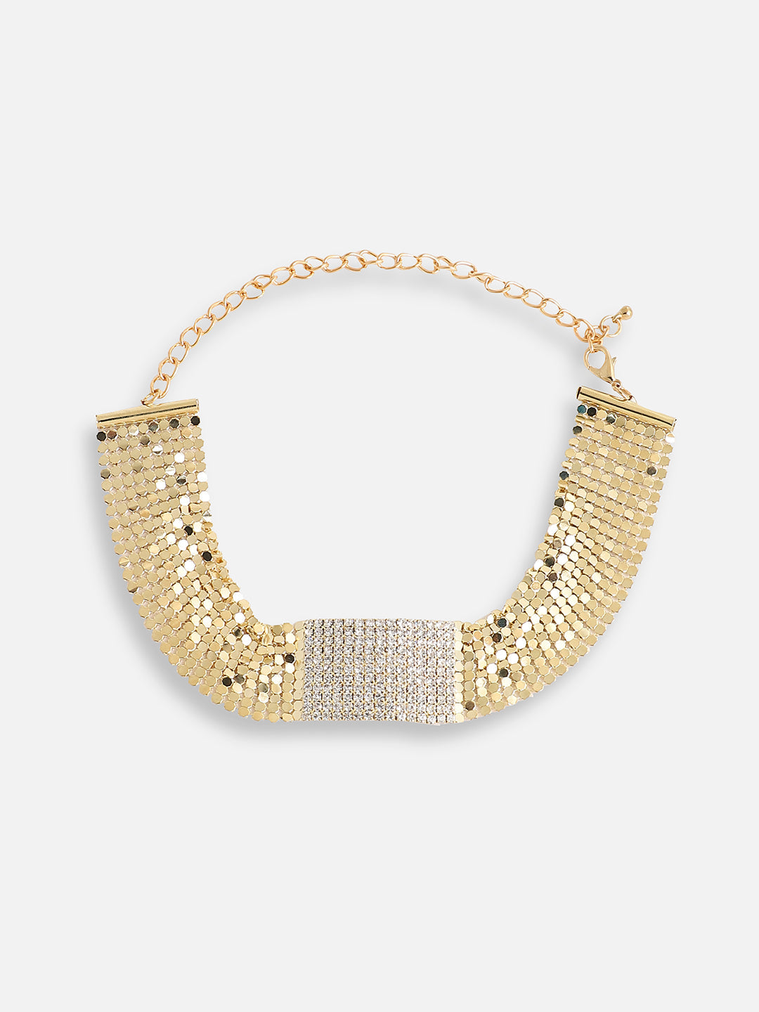 Gold Plated Party Designer Stone Choker Necklace For Women