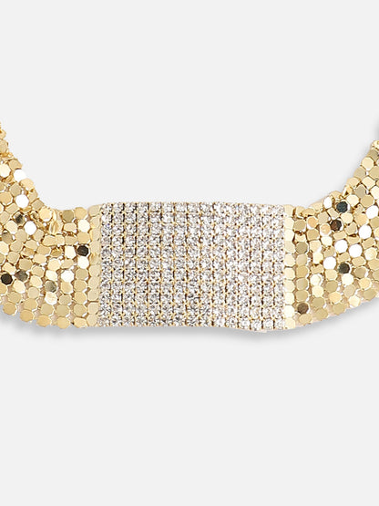 Gold Plated Party Designer Stone Choker Necklace For Women