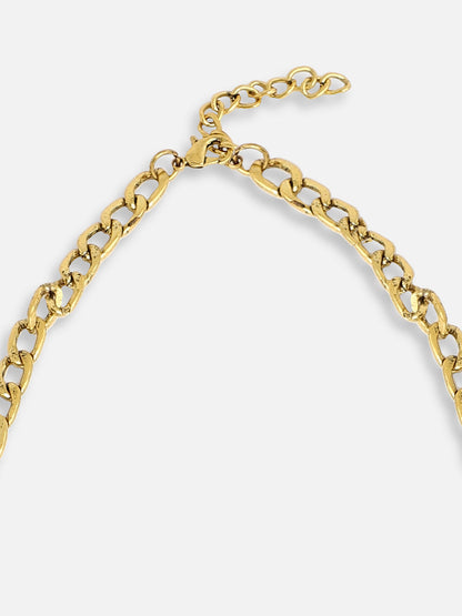 GOLD PLATED PARTY DESIGNER STONE STATEMENT NECKLACE FOR WOMEN