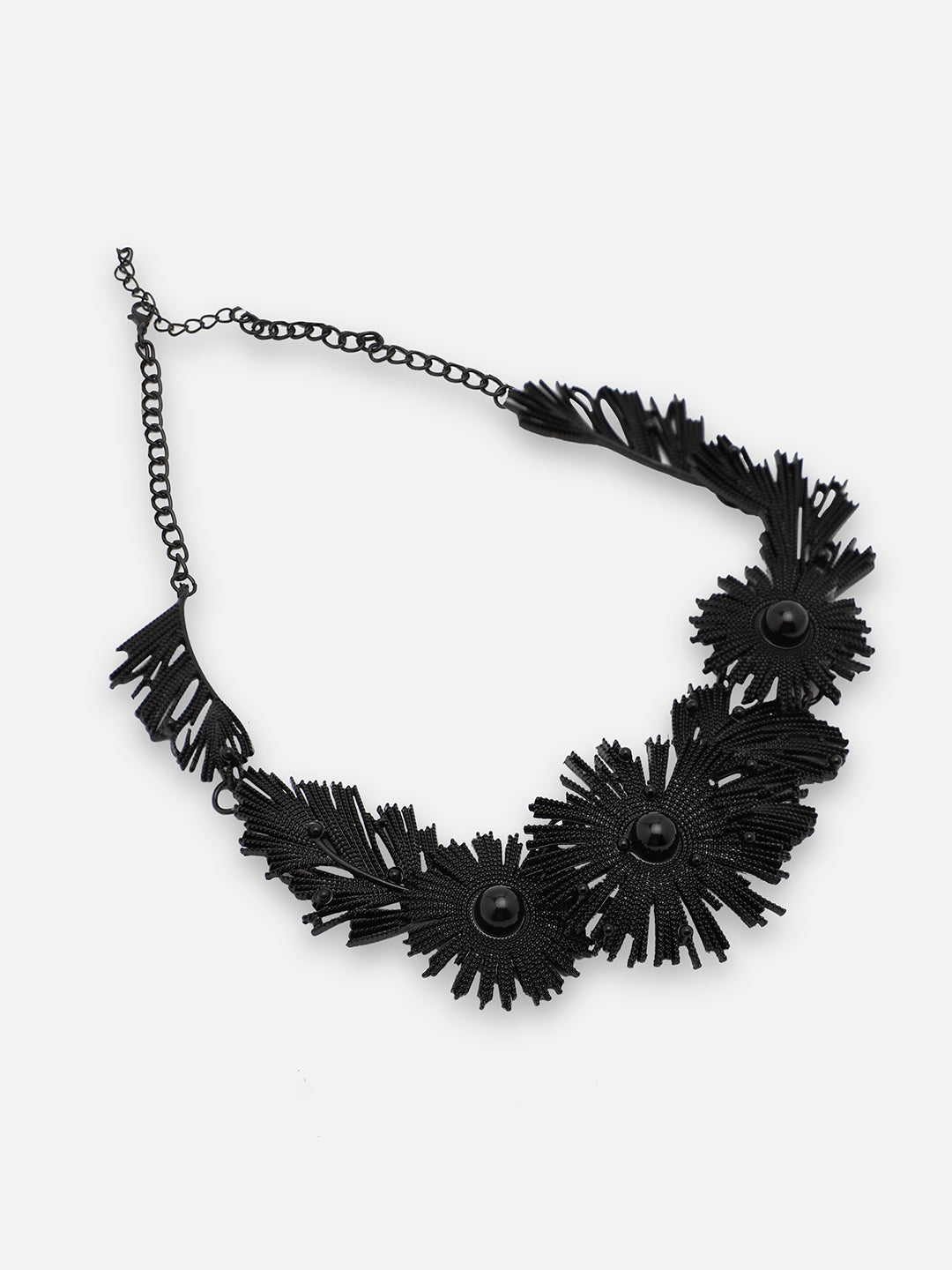 GOLD PLATED PARTY DESIGNER STONE STATEMENT NECKLACE FOR WOMEN
