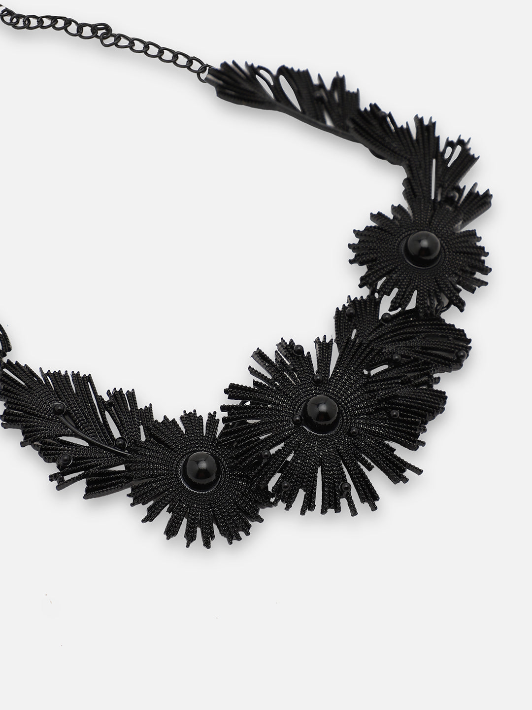 GOLD PLATED PARTY DESIGNER STONE STATEMENT NECKLACE FOR WOMEN