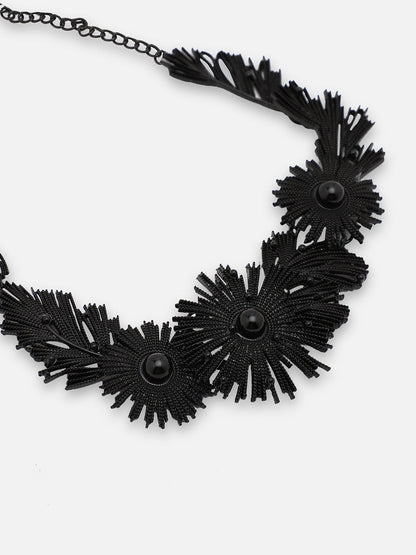 GOLD PLATED PARTY DESIGNER STONE STATEMENT NECKLACE FOR WOMEN
