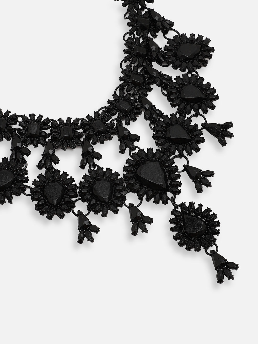 GOLD PLATED PARTY DESIGNER STONE STATEMENT NECKLACE FOR WOMEN