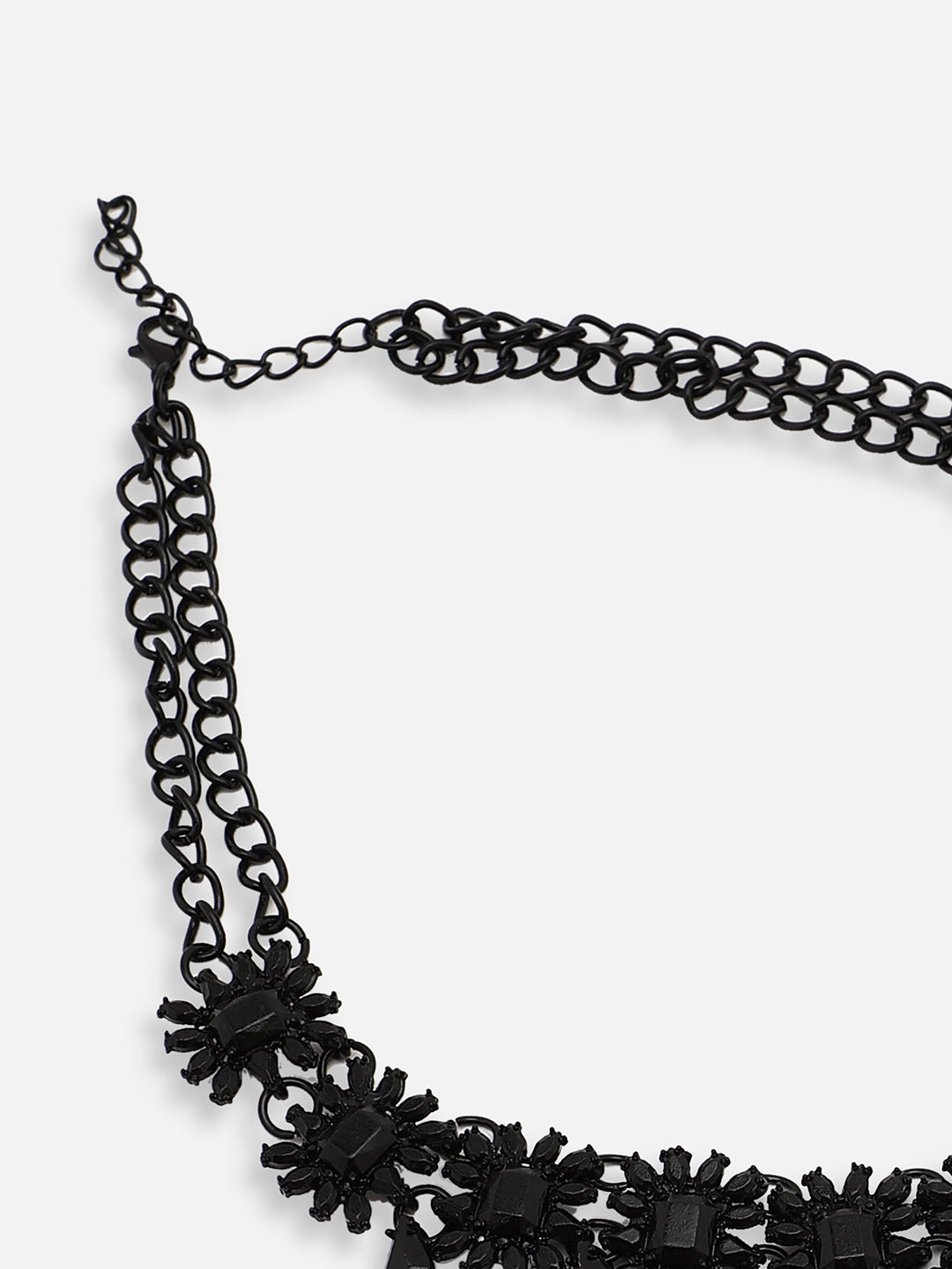 GOLD PLATED PARTY DESIGNER STONE STATEMENT NECKLACE FOR WOMEN