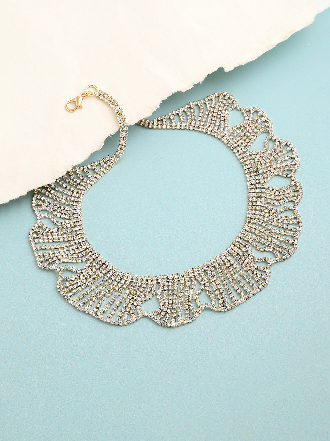 Gold Plated Party Designer Stone Statement Necklace For Women