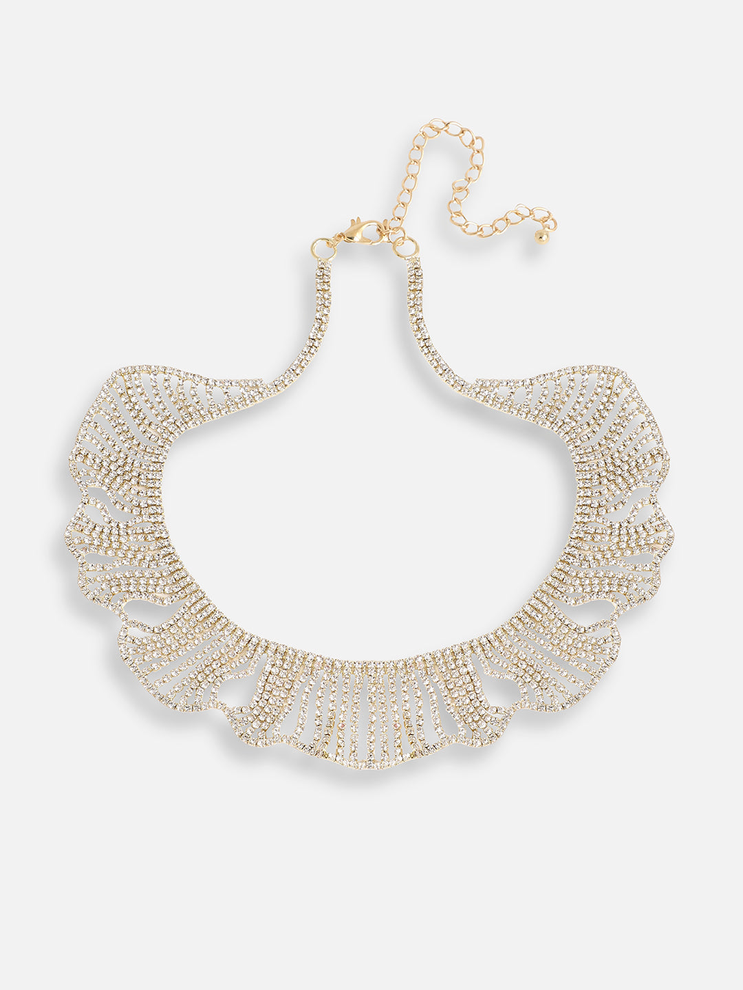 Gold Plated Party Designer Stone Statement Necklace For Women
