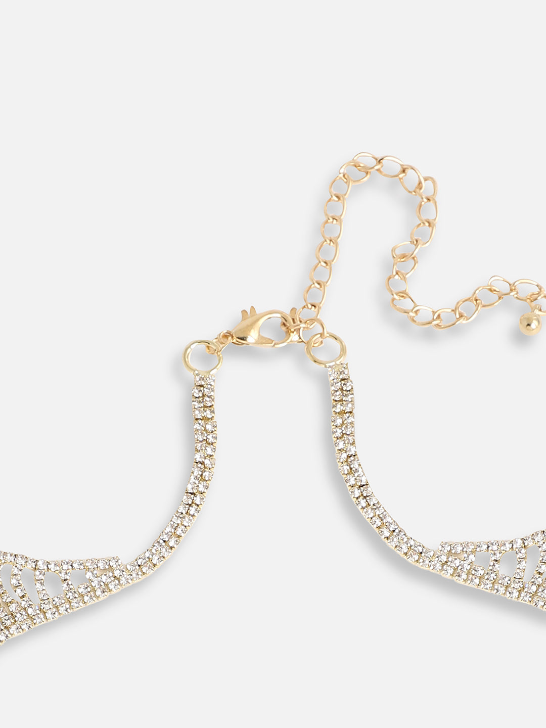 Gold Plated Party Designer Stone Statement Necklace For Women