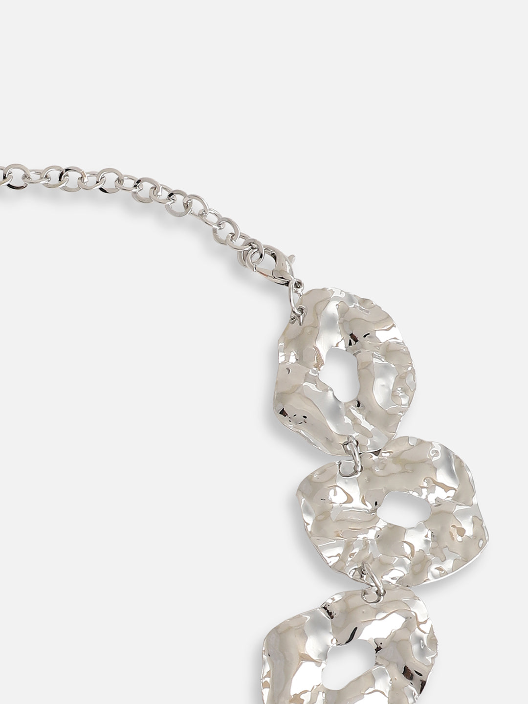 Silver Plated Party Designer Stone Statement Necklace For Women