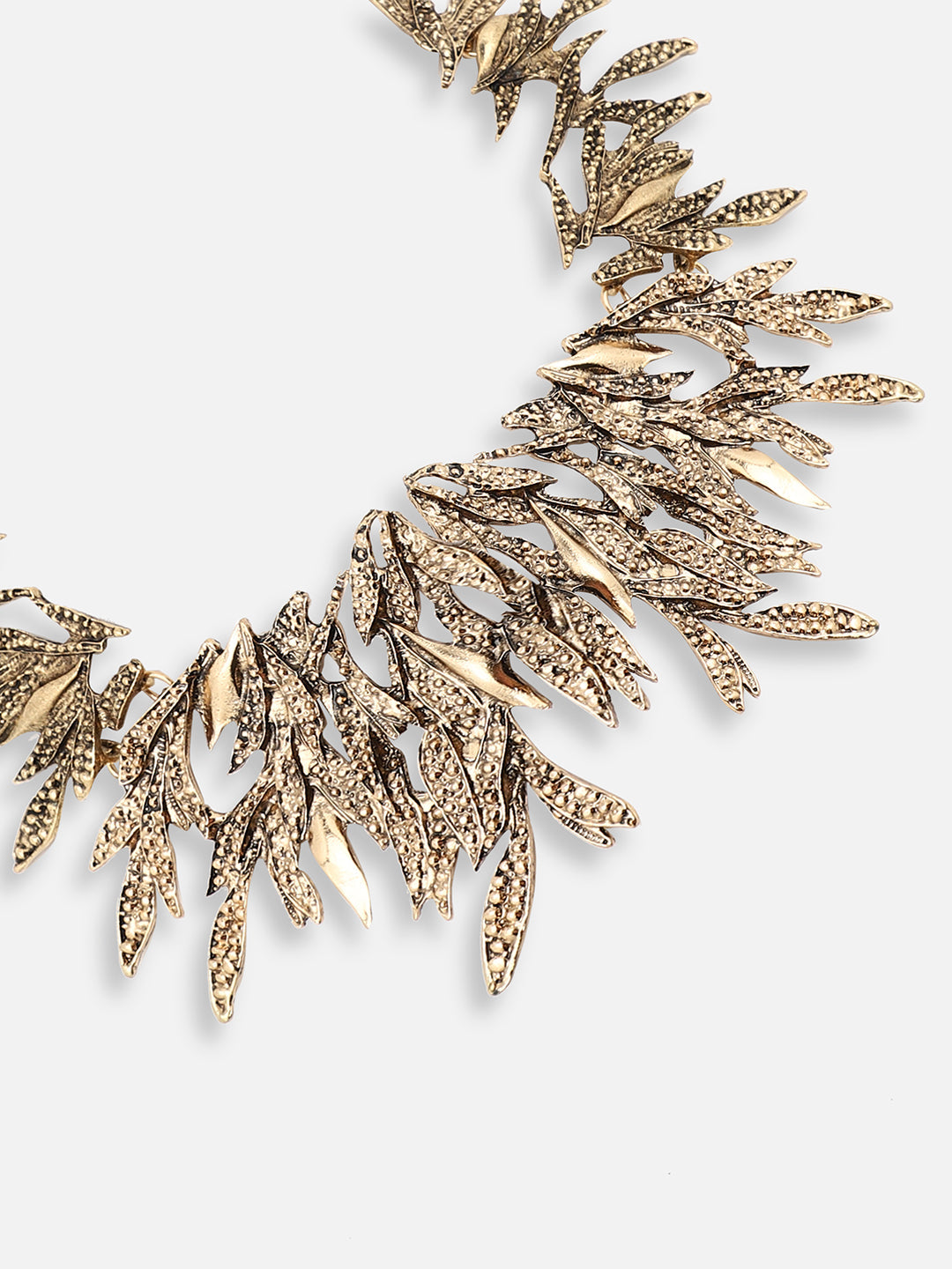 GOLD PLATED PARTY DESIGNER STONE STATEMENT NECKLACE FOR WOMEN