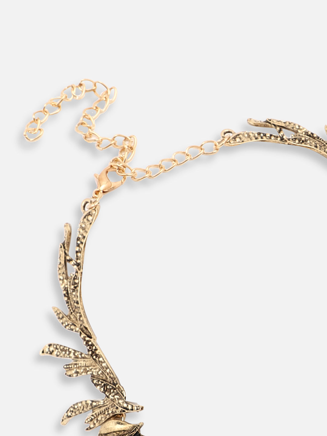 GOLD PLATED PARTY DESIGNER STONE STATEMENT NECKLACE FOR WOMEN