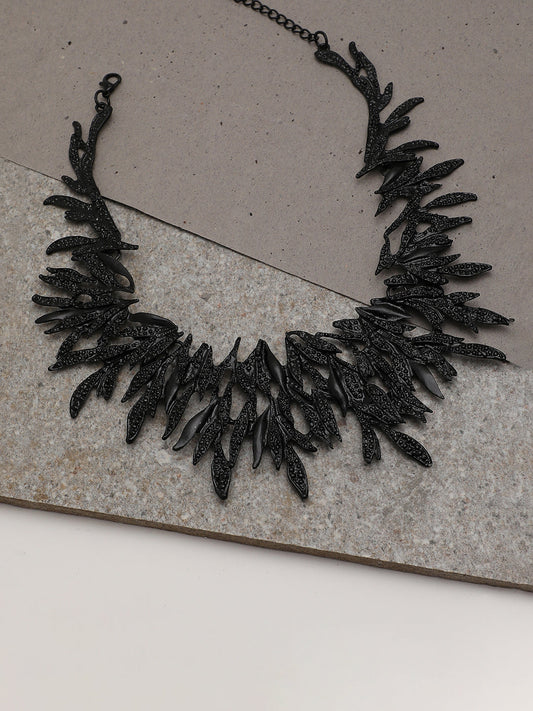 GOLD PLATED PARTY DESIGNER STONE STATEMENT NECKLACE FOR WOMEN