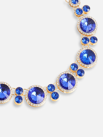 Gold Plated Party Designer Stone Statement Necklace For Women