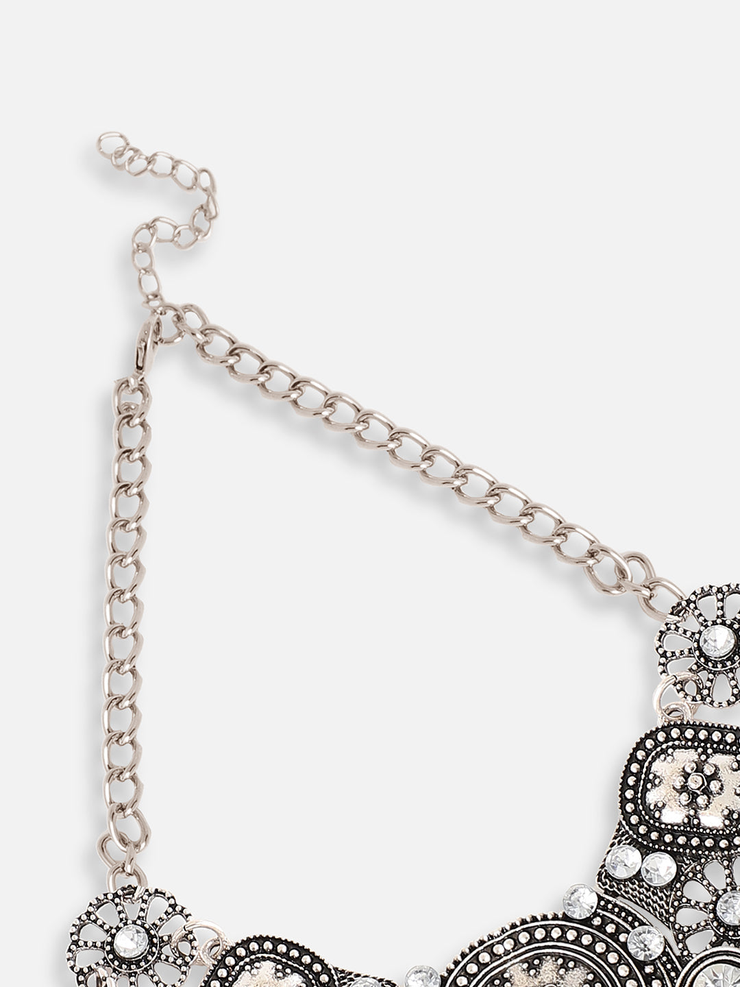 GOLD PLATED PARTY DESIGNER STONE STATEMENT NECKLACE FOR WOMEN